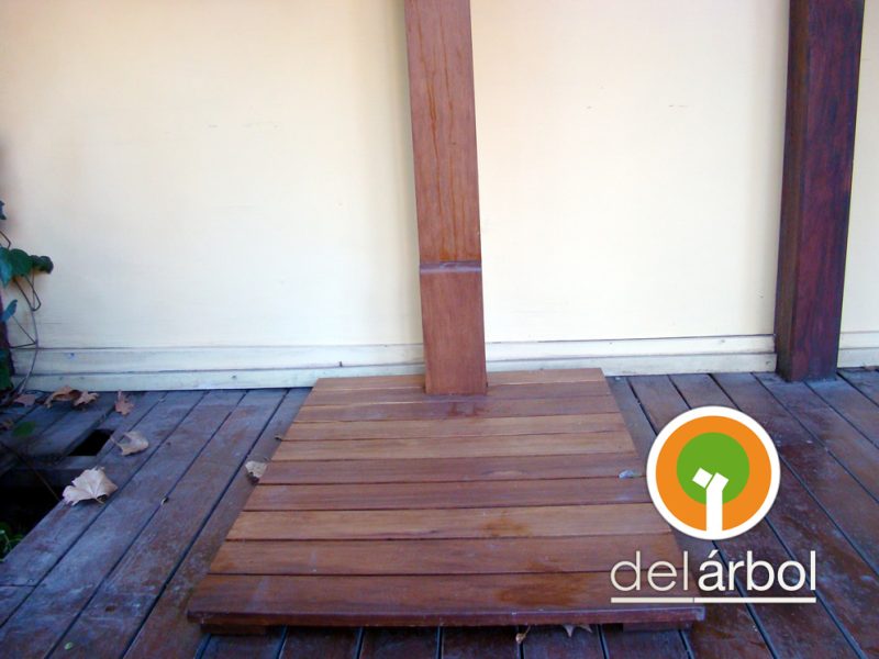 Ducha de Madera para Jardín y Exterior | del-arbol.com.ar