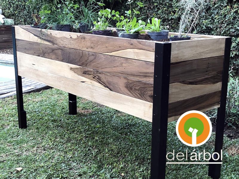 Huerta Elevada Cabutia de Madera para Jardín y Exterior | del-arbol.com.ar