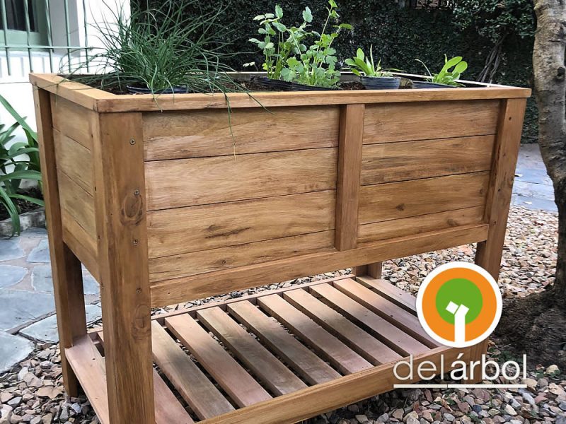 Huerta Elevada Cherry de Madera para Jardín y Exterior | del-arbol.com.ar