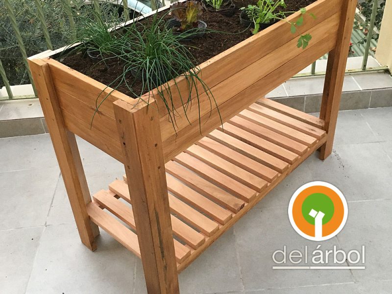 Huerta Elevada Cilantro de Madera para Jardín y Exterior | del-arbol.com.ar