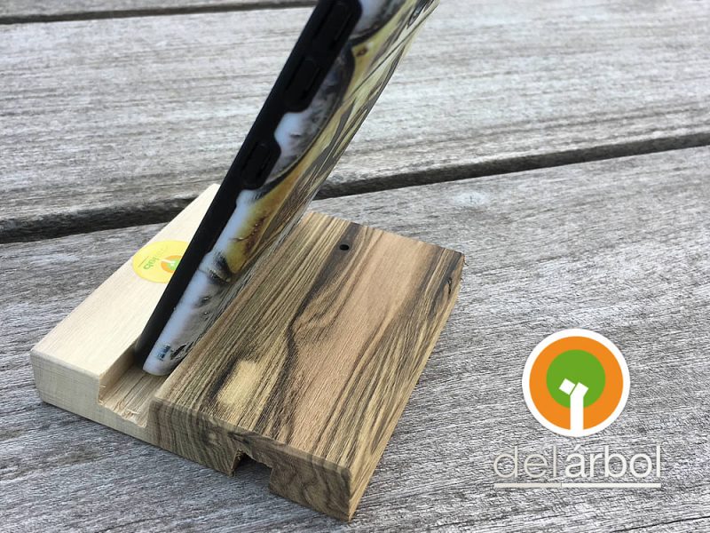 Soportes de Madera para Celulares y Tablets | del-arbol.com.ar