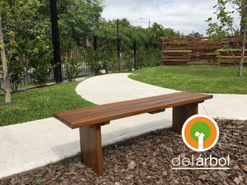 Banco de Listones de Madera para Jardín y Exterior | del-arbol.com.ar