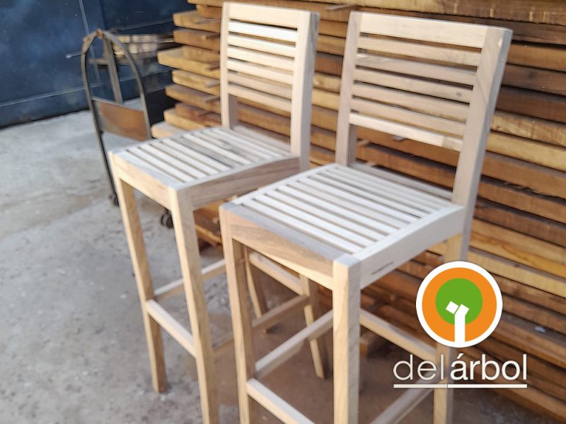 Banqueta Víctor de Madera para Jardín y Exterior | del-arbol.com.ar