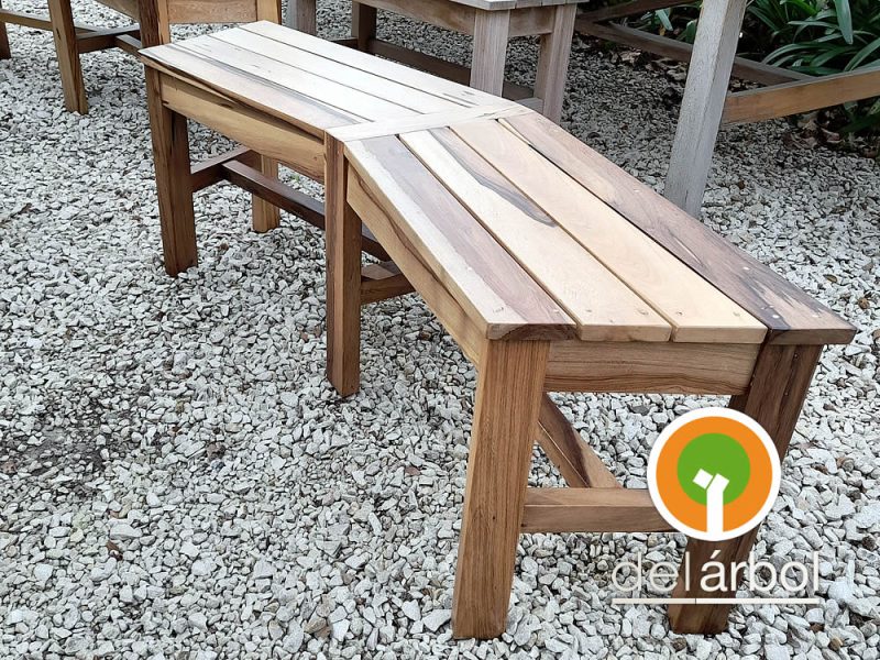 Banco Fogonero de Madera para Jardín y Exterior | del-arbol.com.ar