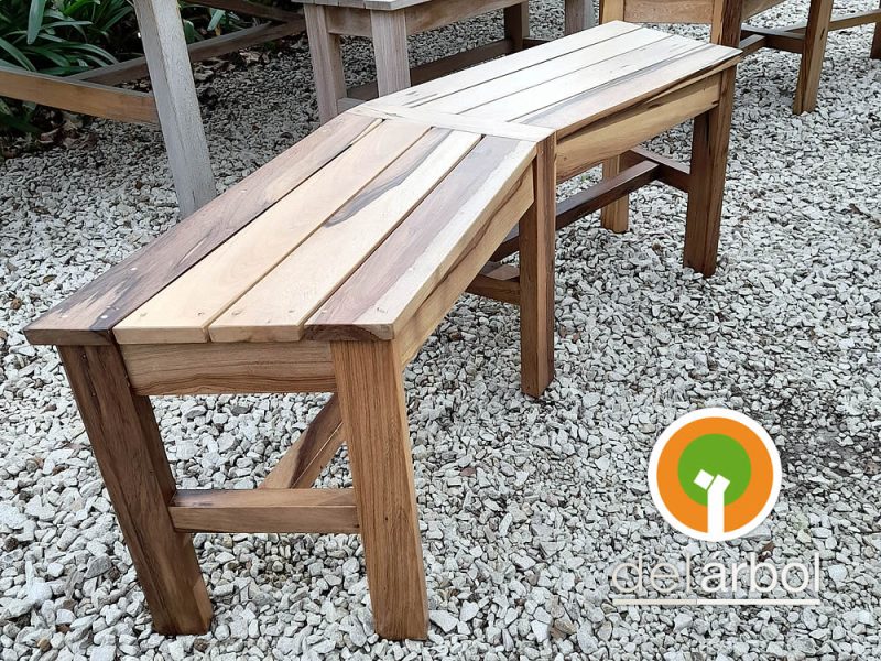 Banco Fogonero de Madera para Jardín y Exterior | del-arbol.com.ar