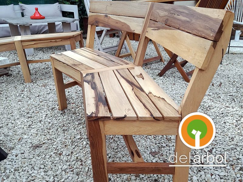 Banco Fogonero de Madera para Jardín y Exterior | del-arbol.com.ar