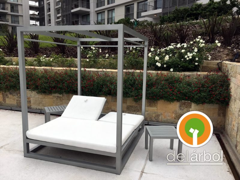 Camastro de Aluminio para Jardín y Exterior | del-arbol.com.ar
