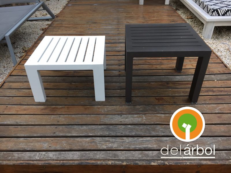 Mesa Auxiliar Sidney de Aluminio para Jardín y Exterior | del-arbol.com.ar