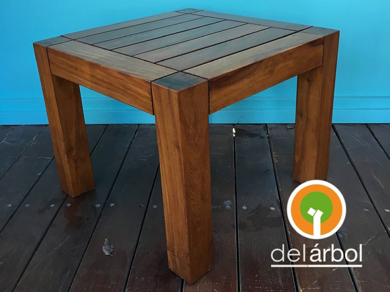 Mesa Auxiliar Cama de Madera para Jardín y Exterior | del-arbol.com.ar