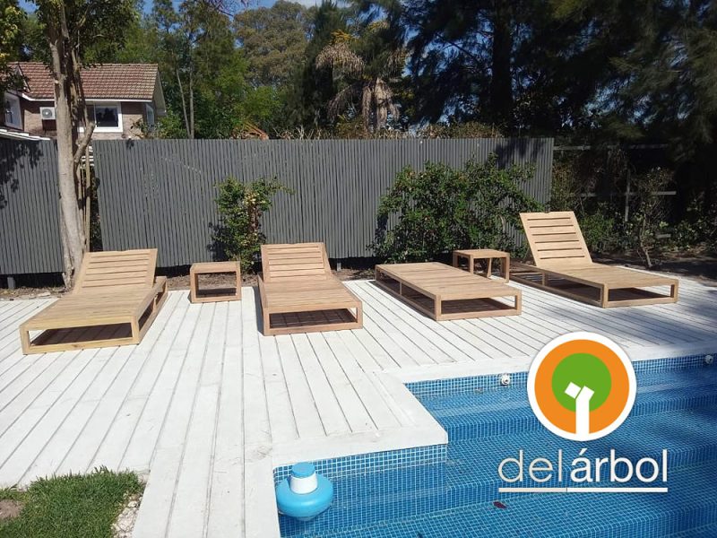 Mesa Auxiliar Pato de Madera para Jardín y Exterior | del-arbol.com.ar