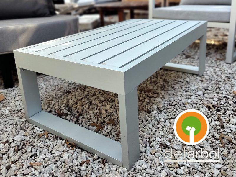 Mesa Baja Sidney de Aluminio para Jardín y Exterior | del-arbol.com.ar