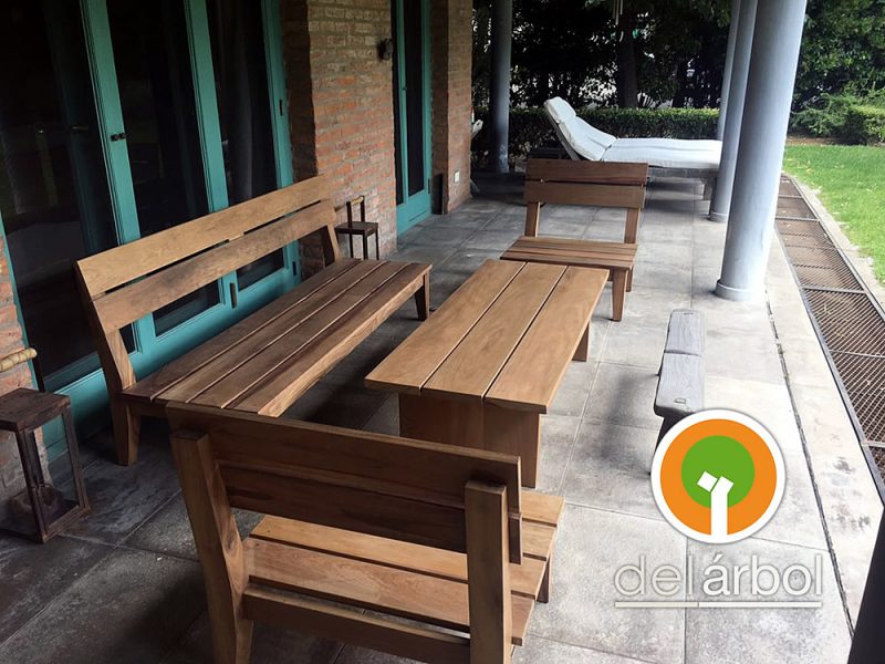 Mesa Baja Anna de Madera para Jardín y Exterior | del-arbol.com.ar