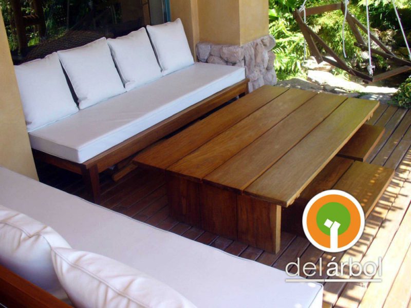 Mesa Baja Anna de Madera para Jardín y Exterior | del-arbol.com.ar