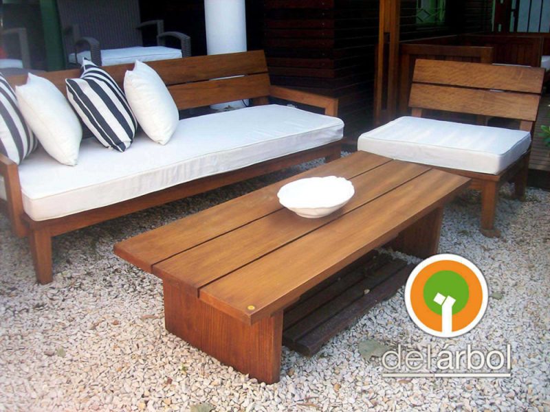 Mesa Baja Anna de Madera para Jardín y Exterior | del-arbol.com.ar