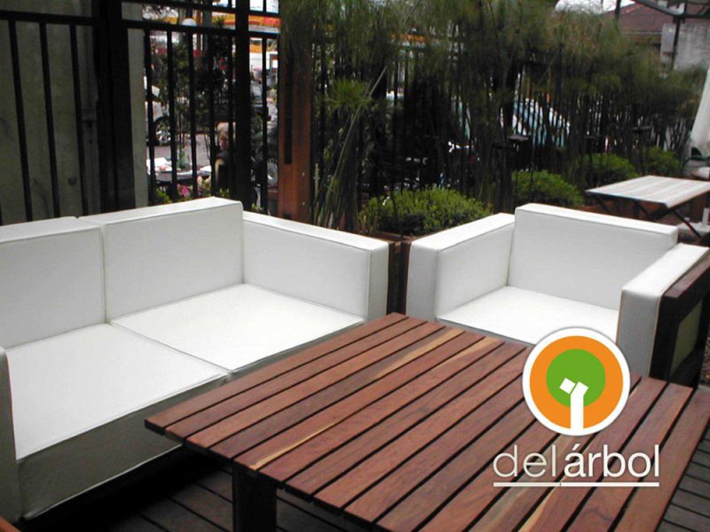 Mesa Baja Dunas de Madera para Jardín y Exterior | del-arbol.com.ar