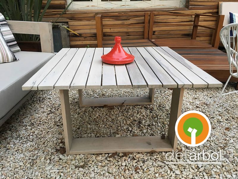 Mesa Baja Dunas de Madera para Jardín y Exterior | del-arbol.com.ar