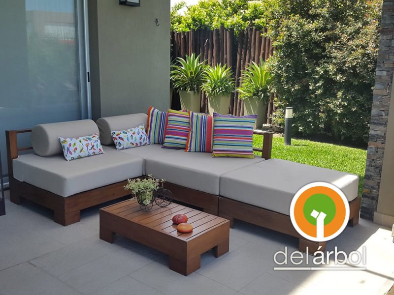 Mesa Baja Flex de Madera para Jardín y Exterior | del-arbol.com.ar