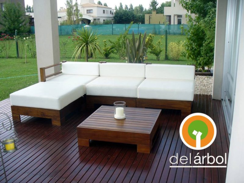 Mesa Baja Flex de Madera para Jardín y Exterior | del-arbol.com.ar