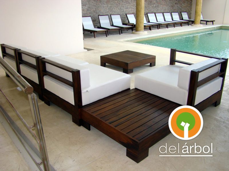 Mesa Baja Flex de Madera para Jardín y Exterior | del-arbol.com.ar