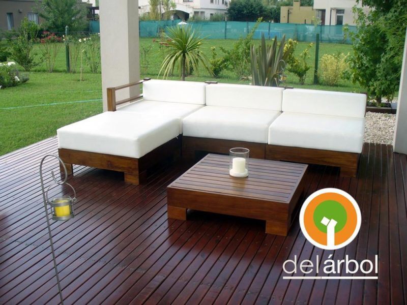 Mesa Baja Flex de Madera para Jardín y Exterior | del-arbol.com.ar