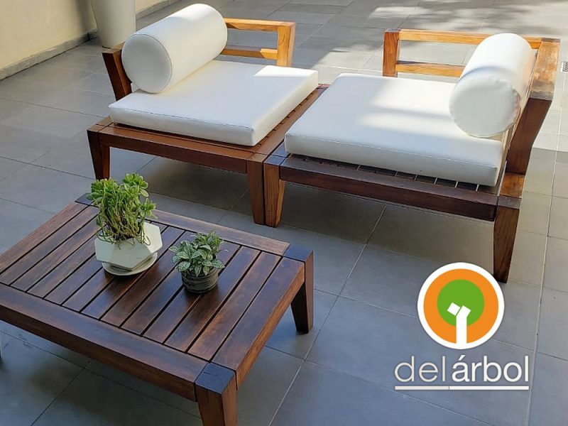 Mesa Baja Tao de Madera para Jardín y Exterior | del-arbol.com.ar