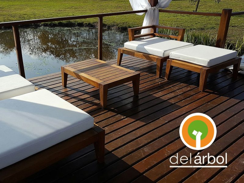 Mesa Baja Tao de Madera para Jardín y Exterior | del-arbol.com.ar