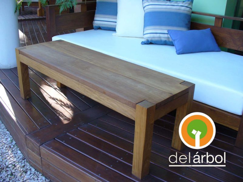 Mesa Baja Trapani de Madera para Jardín y Exterior | del-arbol.com.ar