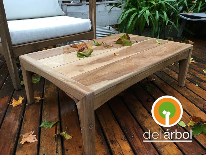 Mesa Baja Window de Madera para Jardín y Exterior | del-arbol.com.ar