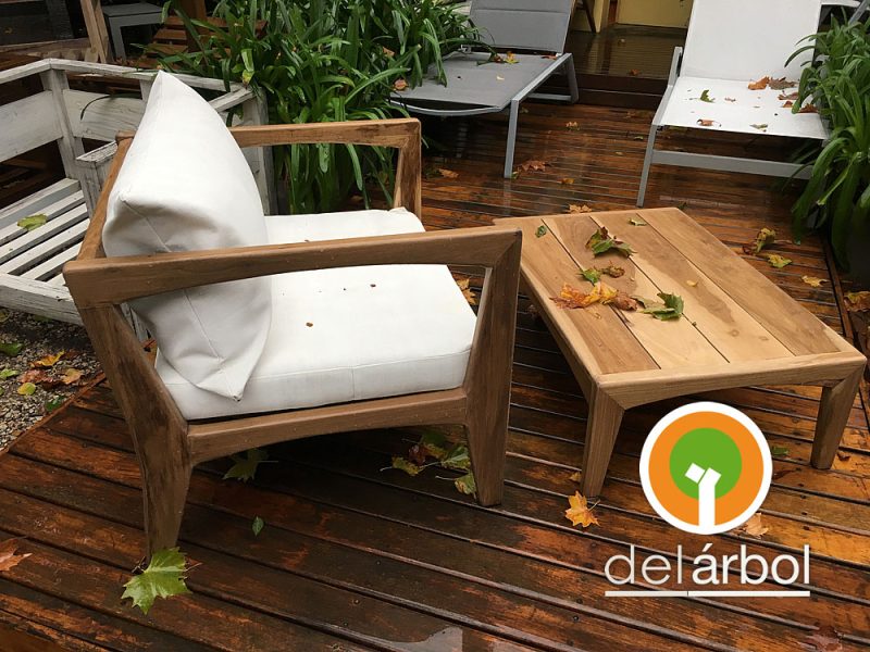 Mesa Baja Window de Madera para Jardín y Exterior | del-arbol.com.ar