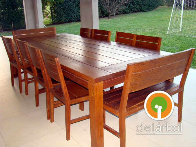 Mesa Serge de Madera para Jardín y Exterior | del-arbol.com.ar