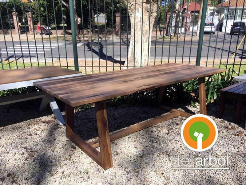 Mesa Trineo de Madera para Jardín y Exterior | del-arbol.com.ar