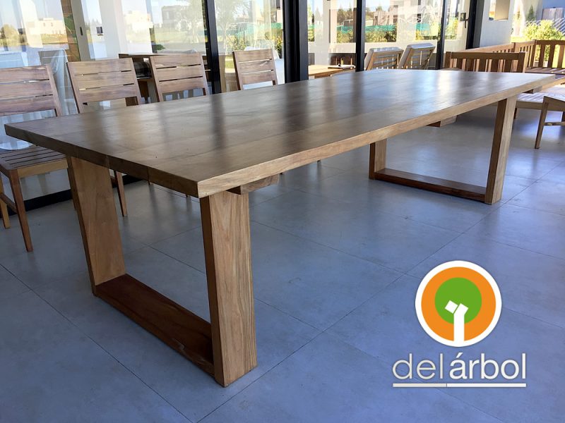 Mesa Trapecio de Madera para Interior | del-arbol.com.ar