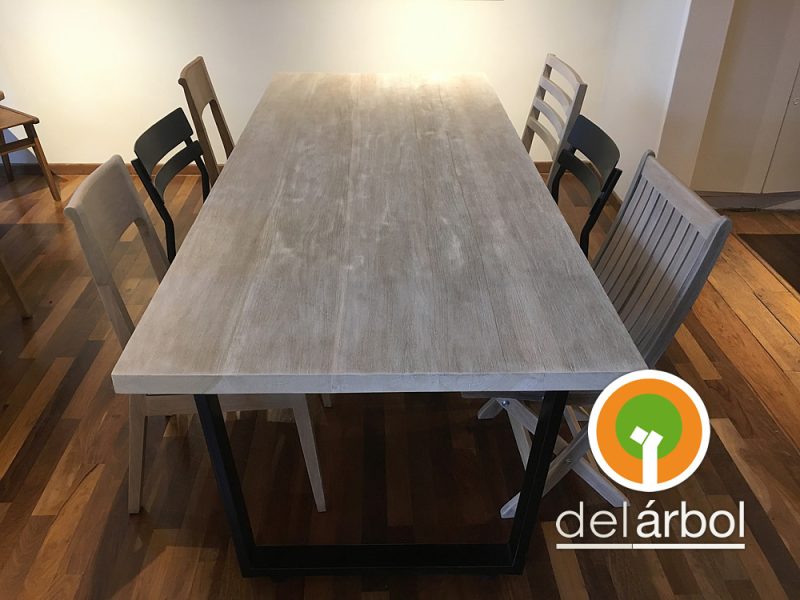 Mesa Industrial de Madera para Interior | del-arbol.com.ar