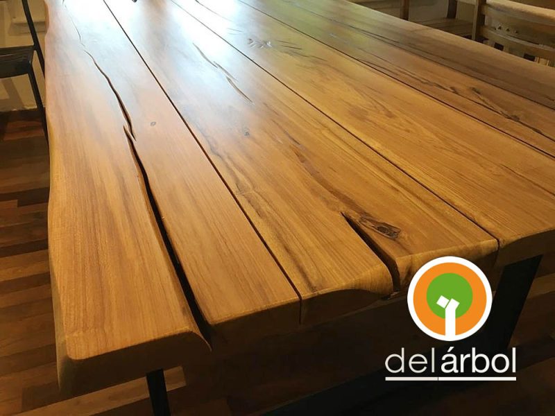 Mesa Log de Madera para Jardín y Exterior | del-arbol.com.ar