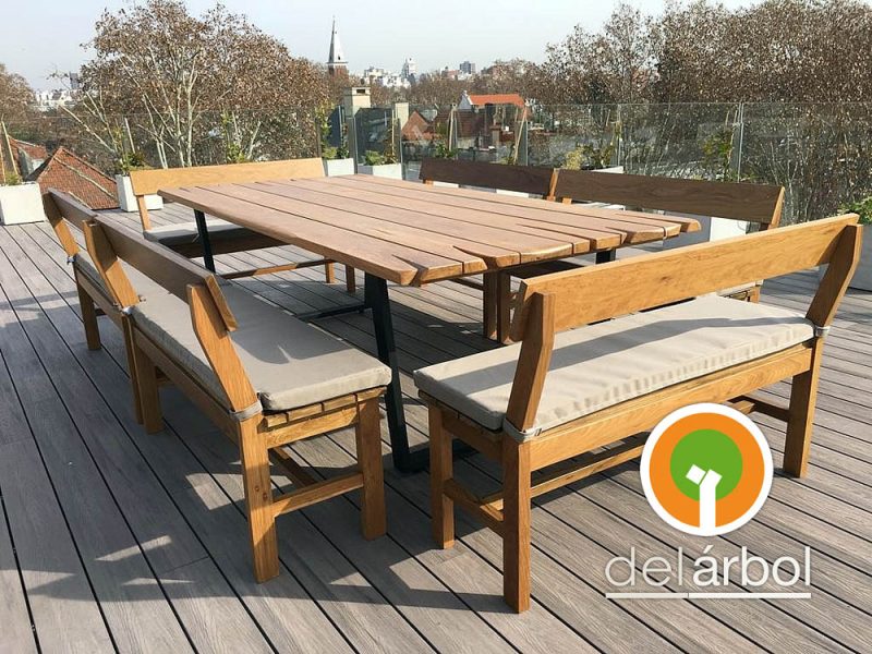 Mesa Log de Madera para Jardín y Exterior | del-arbol.com.ar