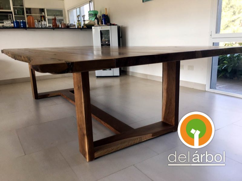 Mesa Log de Madera para Jardín y Exterior | del-arbol.com.ar