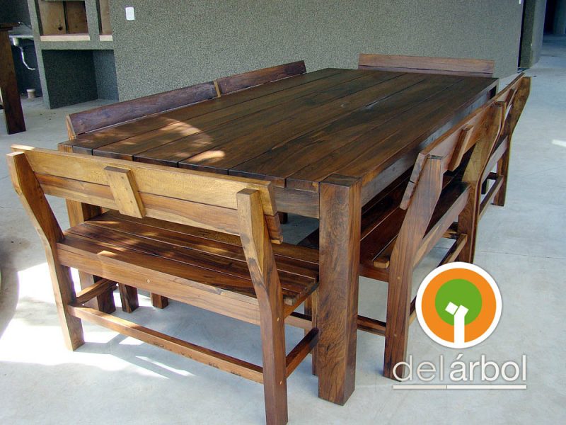 Mesa Andrea de Madera para Jardín y Exterior | del-arbol.com.ar