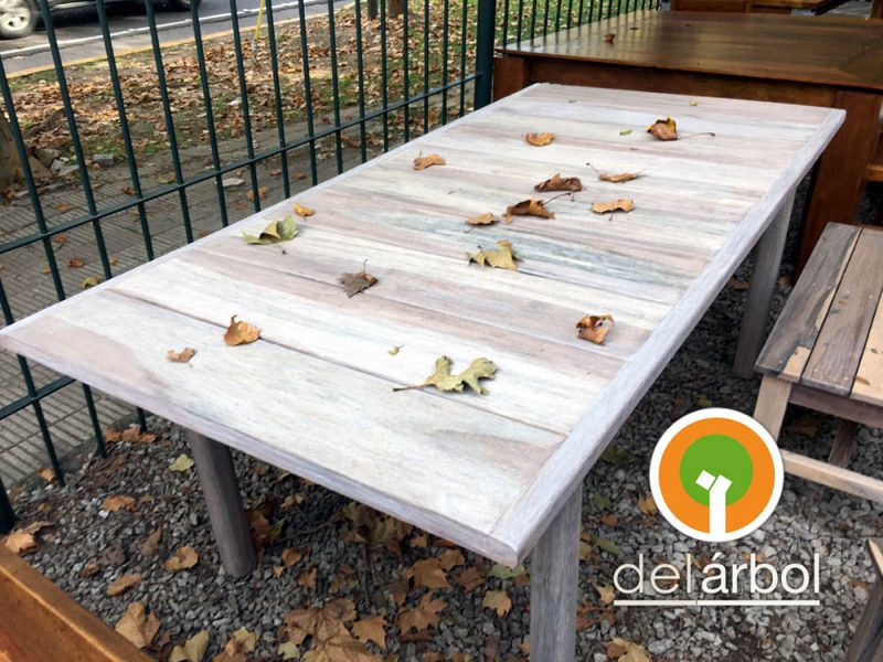 Mesa Trunk de Madera para Jardín y Exterior | del-arbol.com.ar