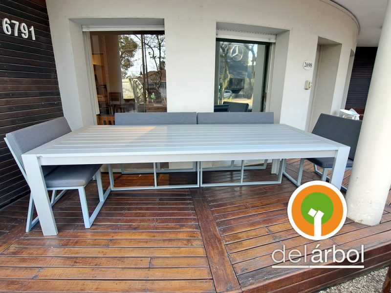 Mesa Veneto de Aluminio para Jardín y Exterior | del-arbol.com.ar