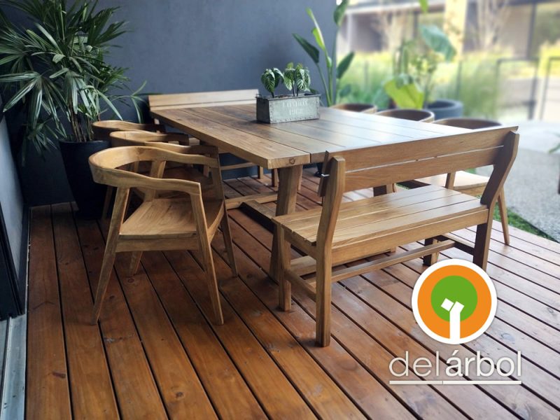 Silloncito Bob de Madera para Jardín y Exterior | del-arbol.com.ar