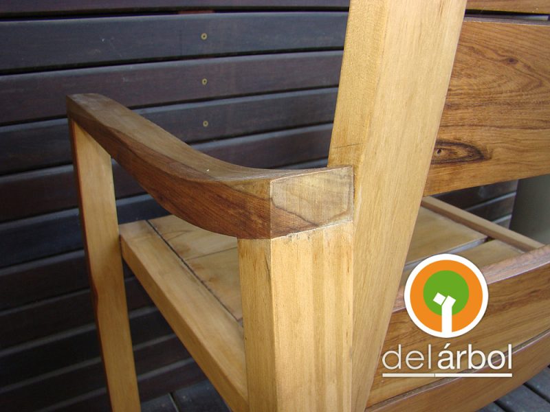 Silla y Silloncito Trineo de Madera para Jardín y Exterior | del-arbol.com.ar