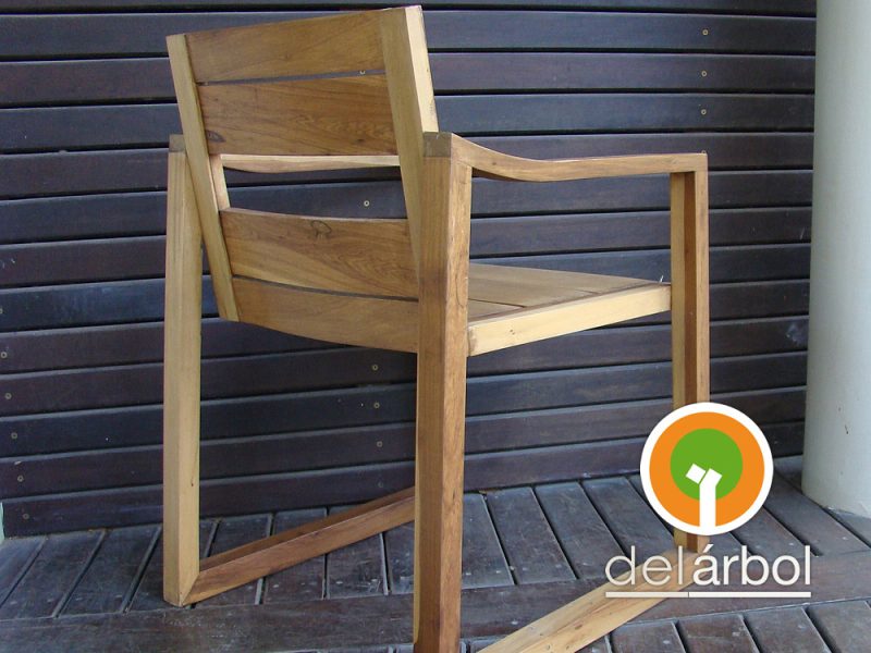 Silla y Silloncito Trineo de Madera para Jardín y Exterior | del-arbol.com.ar