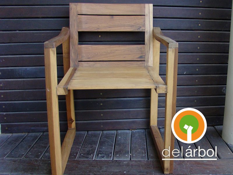 Silla y Silloncito Trineo de Madera para Jardín y Exterior | del-arbol.com.ar