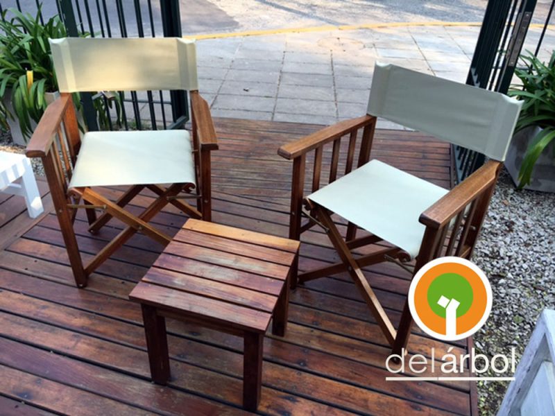 Silloncito Director de Madera para Jardín y Exterior | del-arbol.com.ar