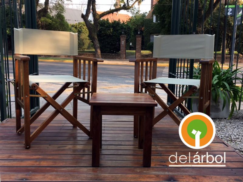 Silloncito Director de Madera para Jardín y Exterior | del-arbol.com.ar