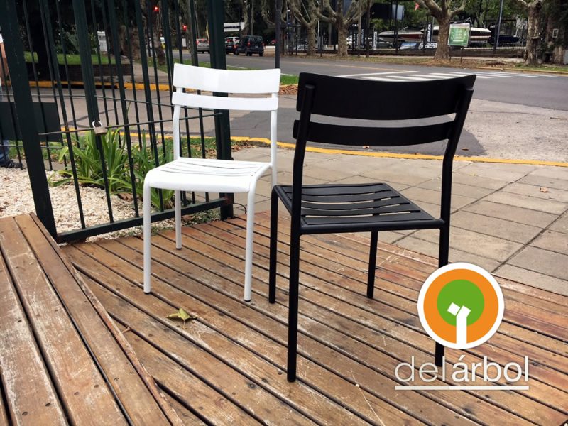 Silla Oporto Apilable de Aluminio para Jardín y Exterior | del-arbol.com.ar