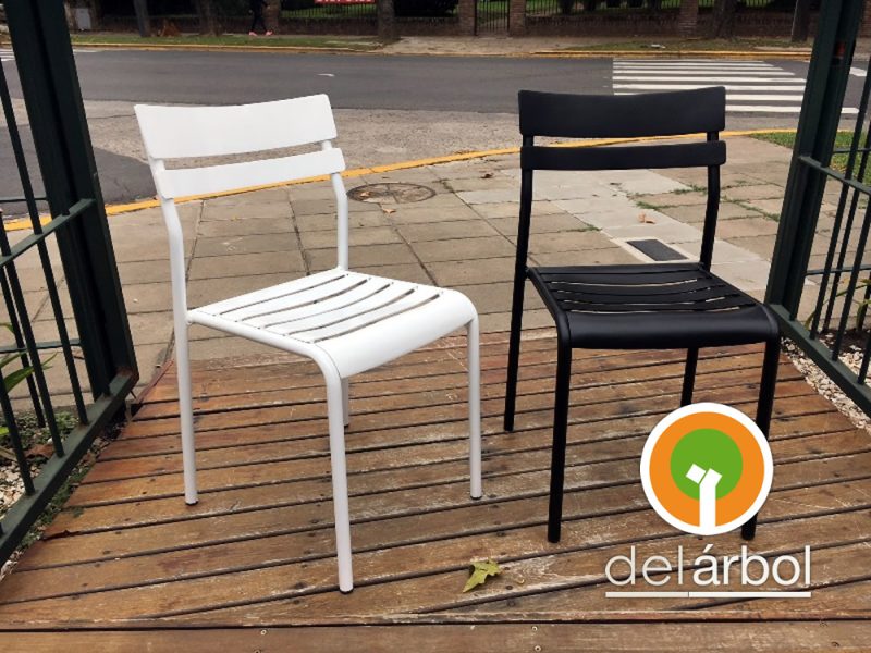 Silla Oporto Apilable de Aluminio para Jardín y Exterior | del-arbol.com.ar