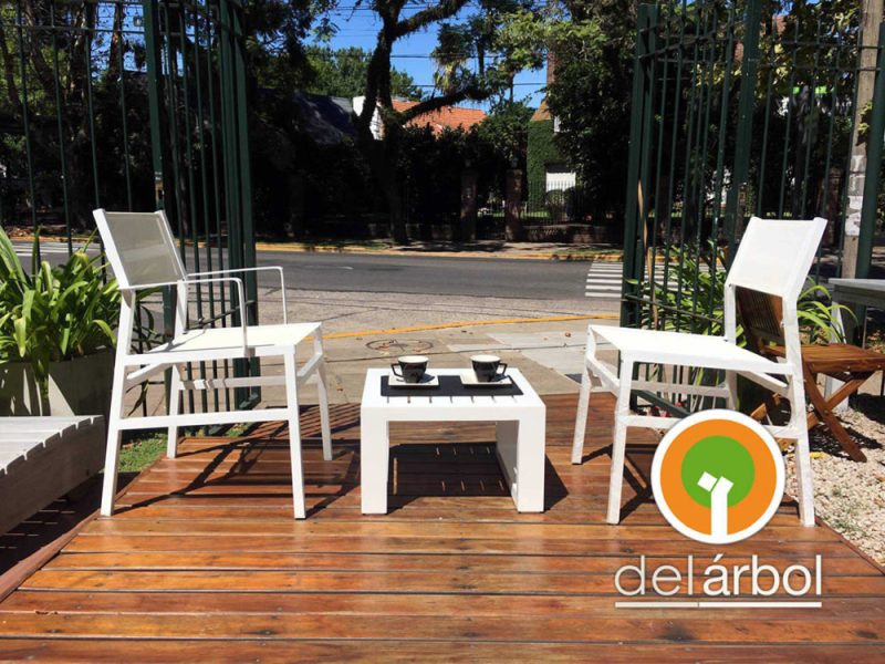 Silla y Silloncito Ibiza de Aluminio para Jardín y Exterior | del-arbol.com.ar